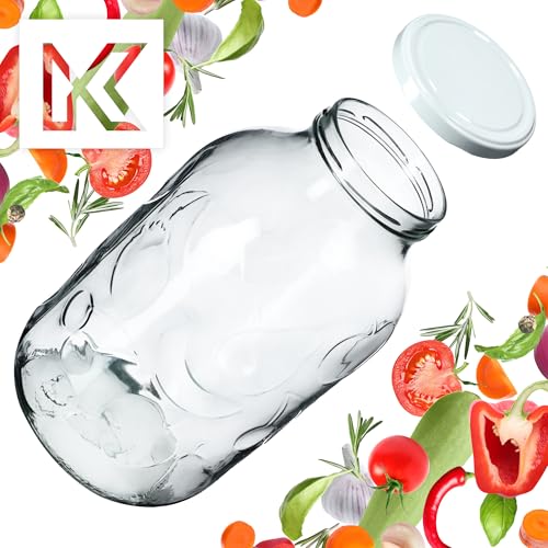 Tarros de cristal grandes de 5L para solucionar el almacenamiento de conservas en pack de 4 8