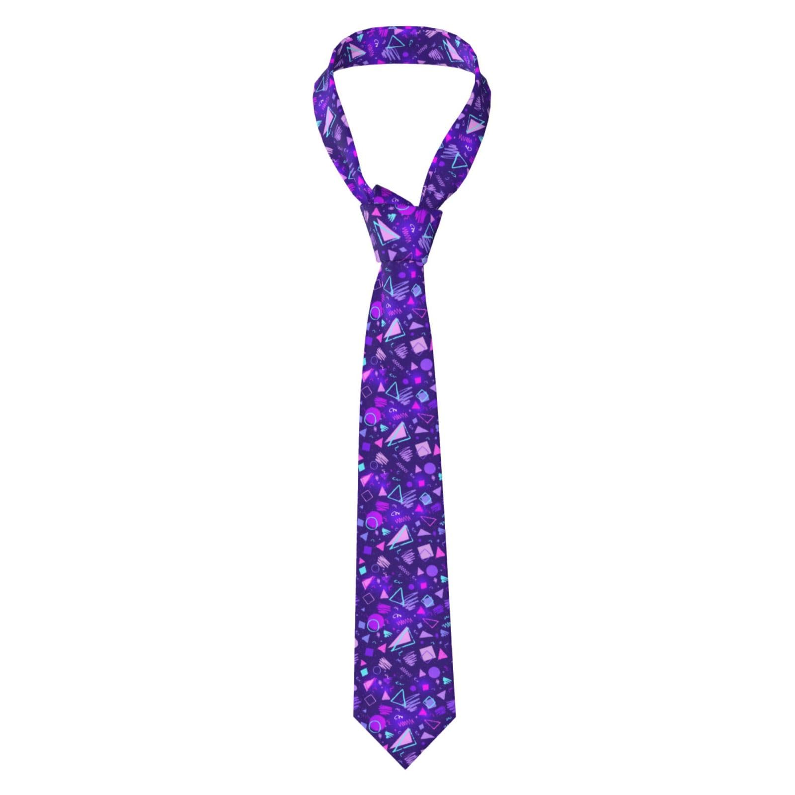 Kwqdozf Men's As Pic Retro 80S 90S Ties For Fashion Neck Ties Business Necktie Novelty Neckties For Parties Holiday