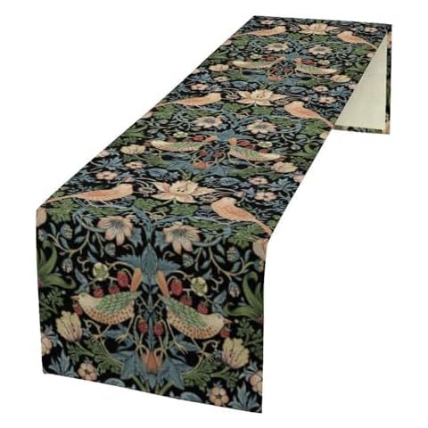 Yearn Jear Floral Table Runner with Birds Cover