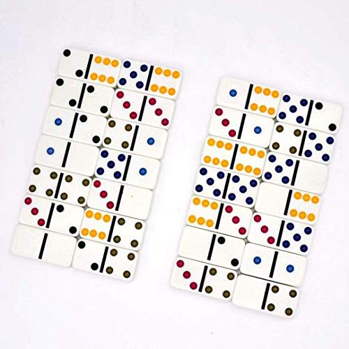 Toys N Smile Domino Tile Game Double 6 Color Dot 28 Pcs Dominoes Set with Storage Case Match & Educational Game for Kids, Adults (Multicolor) (B08Z8K7VMV) Amazon Price History, Amazon Price Tracker