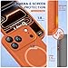 Miracase Magnetic for iPhone 17 Pro Max Case, Compatible with MagSafe, Integrated Silicone Camera Control Cover, 3.0mm Thicken Shockproof Drop Protection Phone Case for iPhone 17 ProMax, Orange