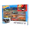 Hot Wheels Set of 10 1:64 Scale Toy Trucks and Cars for Kids and Collectors, Styles May Vary