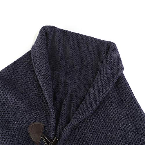 Women's Striped Poncho with Tassels Knitted Shawl Scarf Fringed Wrap Sweater Pullover V Neckline4