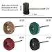 50pcs Abrasive Buffing Polishing Wheel Set for Rotary Tool with 3mm Shaft,Mini scouring pad Brush Polishing kit, Removal of Rust,Deburring on Metal Surface (grit 400 Black 50pcs)
