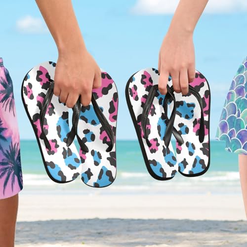 CEBUGI Unisex Flip Flop -Flat Sandal -NonSlip Couple Slippers -Natural Rubber Foam Soles Ultimate Comfort and Durability for Indoor Outdoor|Leopard Print4