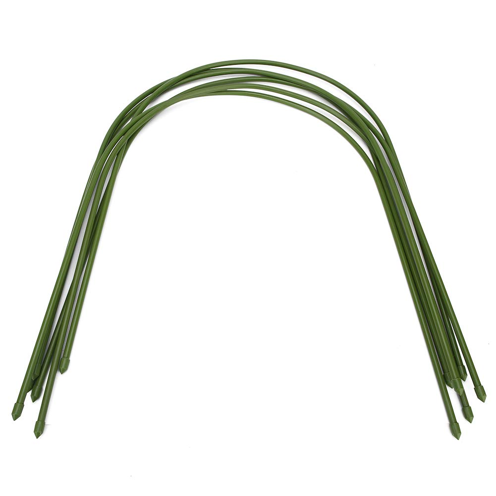 Atyhao Defult Greenhouse Hoops, Plant Support Garden Stakes Arch Shape Support Frame Gardening Accessories, 6Pcs