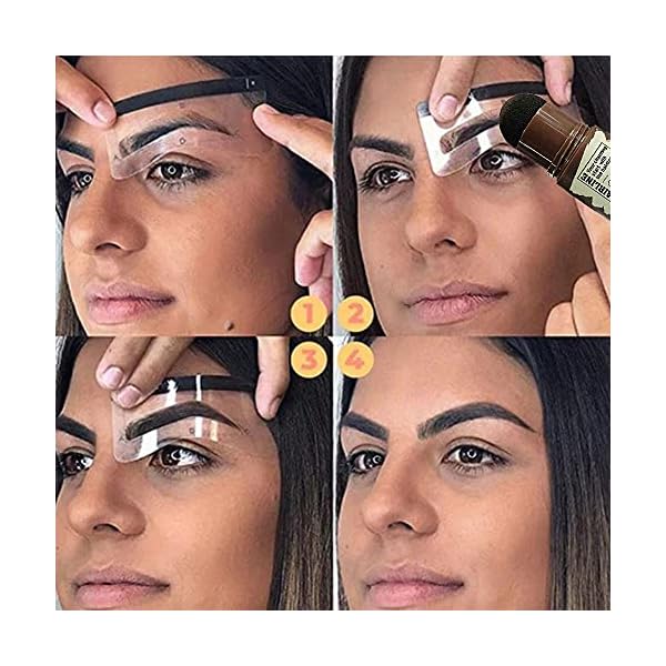 Eyebrow-Stamp-Shaping-Kit-One-Step-Brow-Stamp-Stencil-Kit-Waterproof-Eye-Brow-Stamp-Makeup-Tools-Eyebrow-Definer-with-6-Reusable-Eyebrow-Stencils-Light-Brown Eyebrow Stamp Shaping Kit, One Step Brow Stamp Stencil Kit Waterproof Eye Brow Stamp Makeup Tools Eyebrow Definer with 6 Reusable Eyebrow Stencils (Light Brown)
