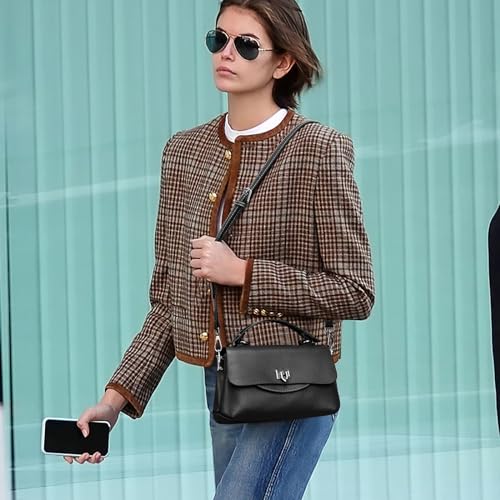 Small Genuine Soft Leather Crossbody Handbag Cute Solid Mini Shoulder Bags for Lady Purse3