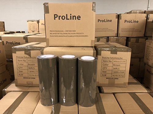 PROLINE Heavy Duty Shipping Packing Box Tape Adhesive, Premium Brown Carton Box Sealing Tape, 2.0 Mil 2 Inches x 110 Yards (6 Rolls)