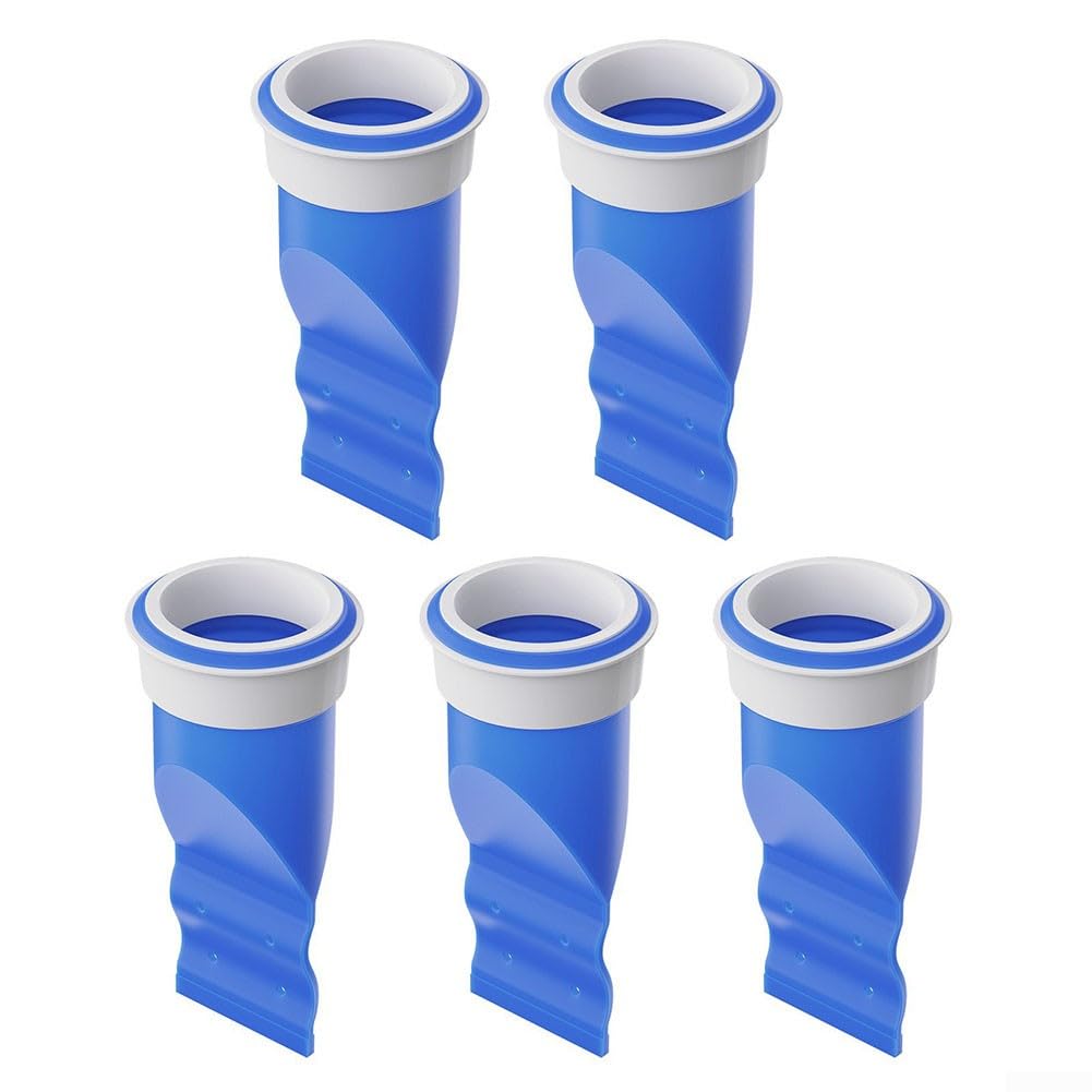GLFLOW Silicone Floor Drain Anti-Odor Backflow Preventer With Adjustable Rings For 40-50mm Pipes In Bathroom Or Kitchen, Blue 5 Pack