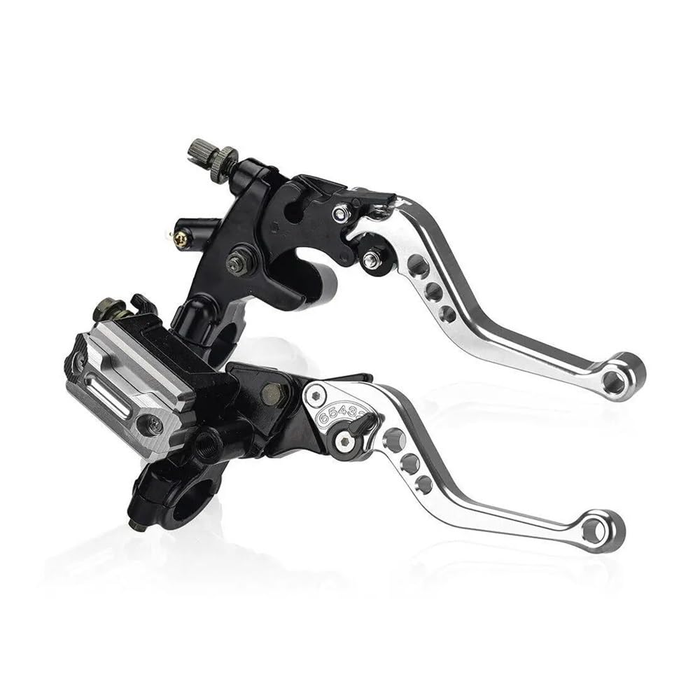 Vghkdfcfh Silver Motorcycle Clutch Lever Motorcycle Hydraulic Brake Lever Clutch Master Cylinder 7/8" 22Mm,Universal Pump Handle For Ho&Nda For Ya&Maha(Silver)