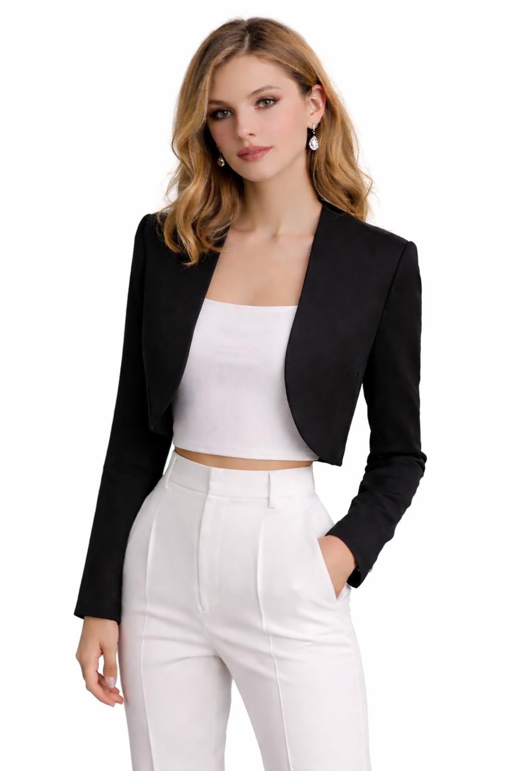 keri perry Women's Blazers | Blazer For Women | Blouse Top | Tshirt | Tops For Woman| Open Front Jacket | Light weight Coat | Round Neck Longline Jackets| Regular Fit |Fashion-Forward | Office| Formal-picture-40