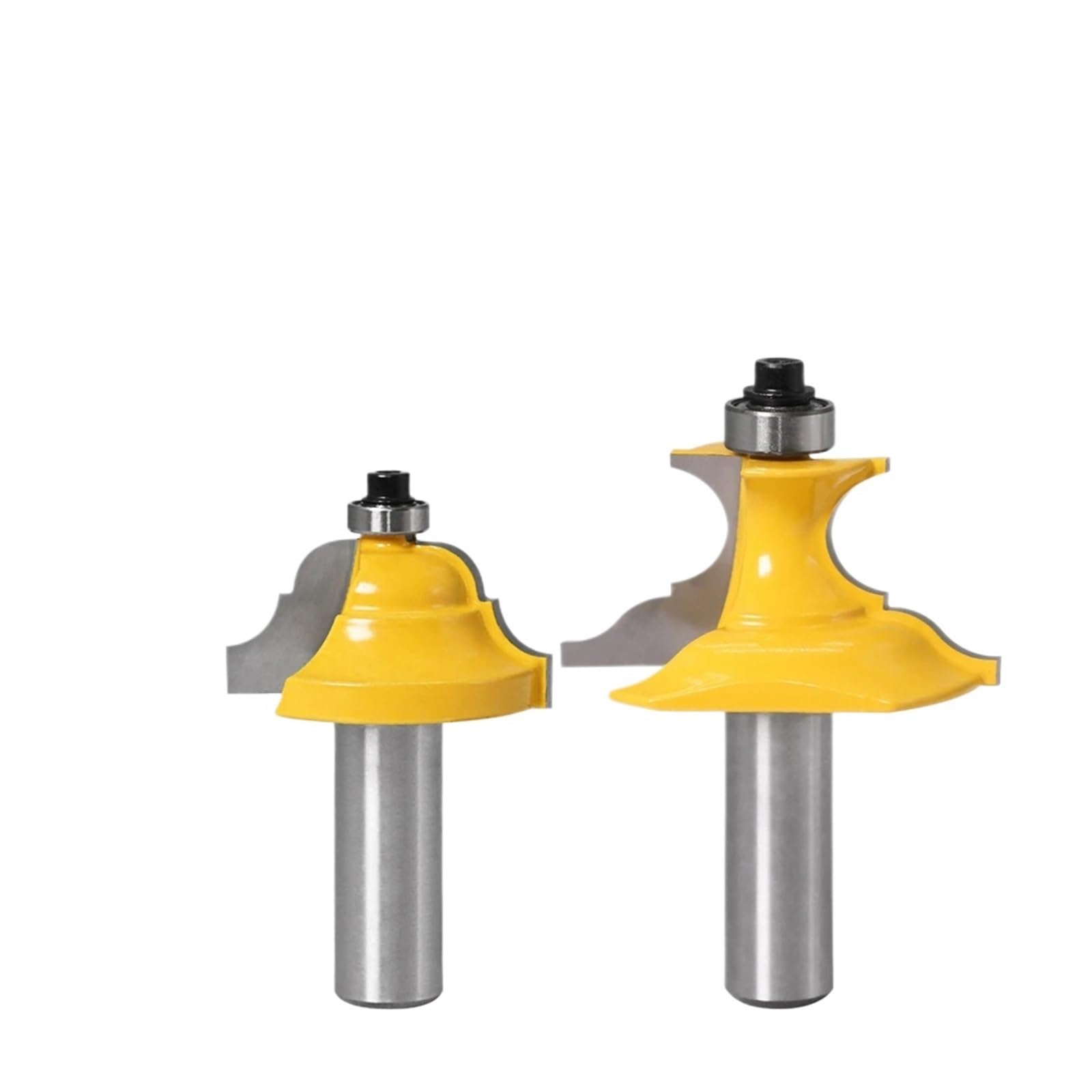 2pcs 1/2" 12mm Shank Wainscoting Pedestal Router Bit C3 Carbide Tipped Wood Cutting Tool Woodworking Rout(NO3 1I2 inch Shank)