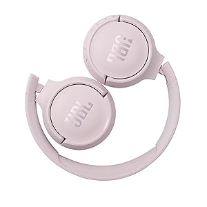 JBL Tune 510BT - Bluetooth headphones with up to 40 hours battery, microphone for call, foldable and comfortable, Android and iOs compatible (Rose)
