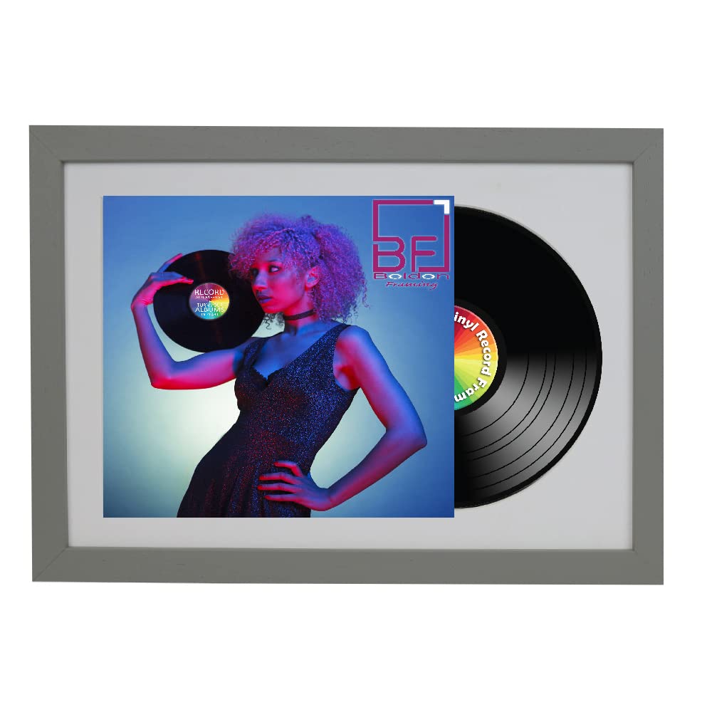 12" Vinyl LP Record and Album Cover Black Frame Memorabilia Wall Art Display