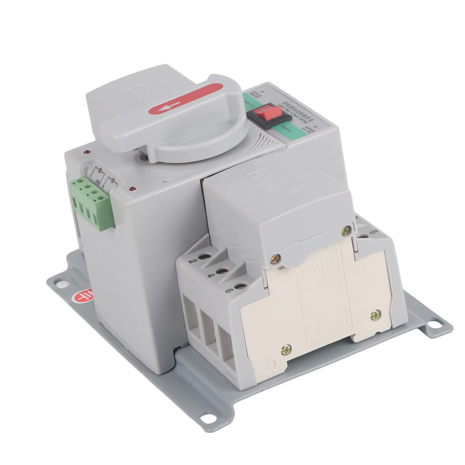 1 szt. 220 V 3 P mini inteligentny automatyczny wyłącznik nadprądowy 63 A podwójny przełącznik zasilania do budynków biurowych