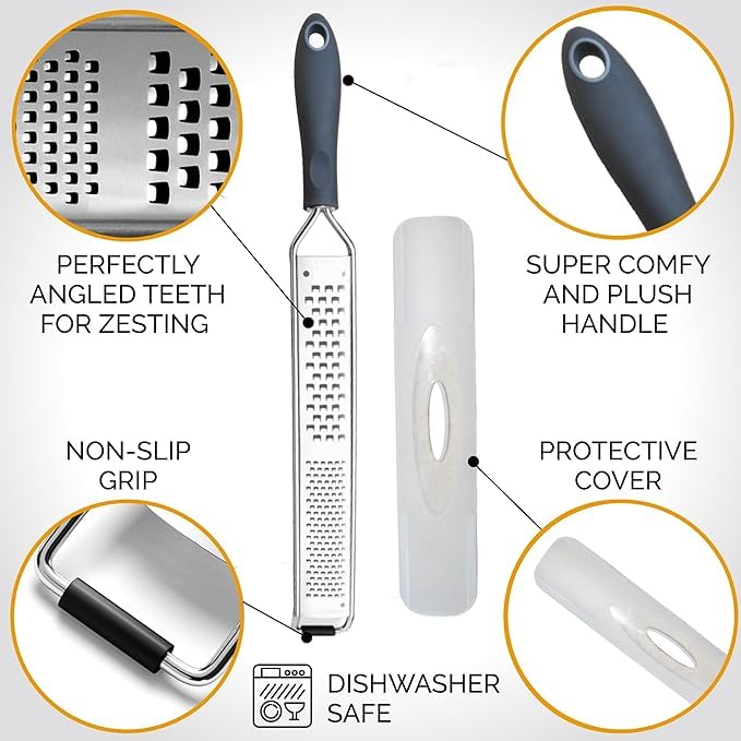 Rallador manual de acero inoxidable con mango ergonómico miniatura 3