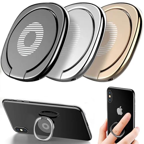 JIAMIAN 3 Pack Finger Ring Stand, Phone Ring Stand Holder, 360 Cell Phone Ring, Universal Thin 360 Degree Rotation Phone Rings & Air Vent Cell Phone Holder JIAMIAN 3 Pack Finger Ring Stand, Phone Ring Stand Holder, 360 Cell Phone Ring, Universal Thin 360 Degree Rotation Phone Rings & Air Vent Cell Phone Holder