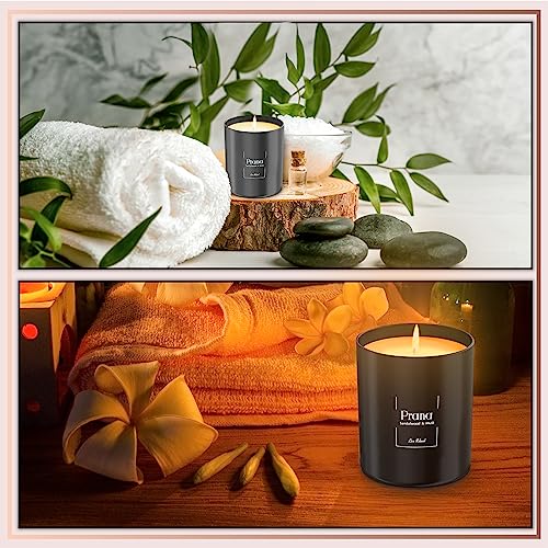 Premium Sandalwood & Musk Scented Candles (Prana), Natural Soy Candles Gifts for Women & Men, Hand Poured, Long Lasting Aromatherapy Essential Oil Candle, 227g, 45 Hour Burn Time - Image 6