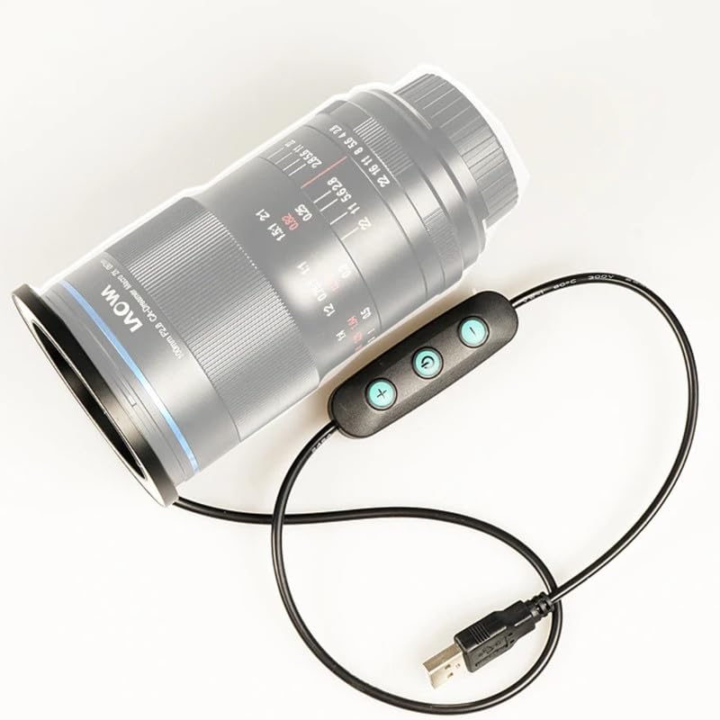 Gua'ge - Luce ad anello per macro a LED, 67 mm, luminosità 7 W, 3 temperature di colore per obiettivo della fotocamera DSLR, con anello adattatore USB