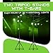 GEARit Lighting Truss System (x2) 12 Ft Tripod Stands With T-Bars (x2) 5 Ft Stage Trusses, 36 Mounting Points, Up to 200 Lbs Capacity for Pro-Grade Portable for DJ Lighting, Bands, Venues and Stages