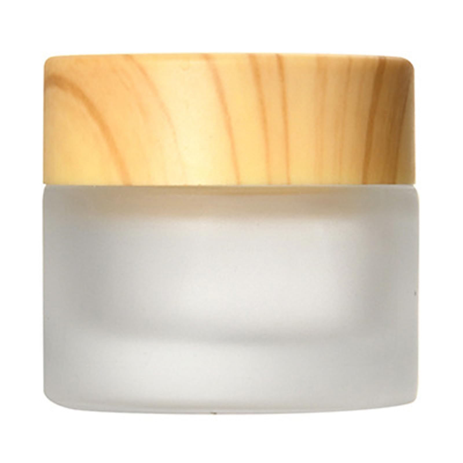 Glass Cosmetic Containers with Lids Round Frosted Cosmetic Jars Small Empty Glass Sample Jars for Makeup Lotions Sample Travel Size Container Travel Container