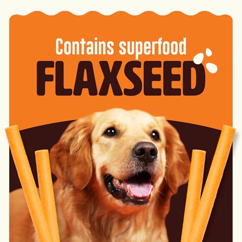 Image of Kennel Kitchen Soft Baked Milk Sticks with Flaxseed Treats for Dogs, 500g (Pack of 1) | Soft Dog Chew Sticks | Dog Treats for Adult Dogs and Puppies
