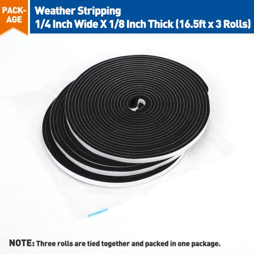AFQH Weather Stripping Door Seal Strip,High Density Foam Tape,Doors And Windows Insulation Soundproofing Weatherproof Self Adhesive Rubber Weatherstrip D - View #11