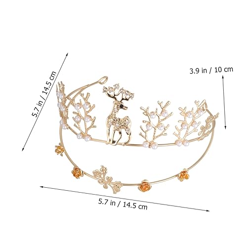 Miniatura 9 de NOLITOY Tiaras de novia para mujer, disfraz de Navidad, disfraz de cosplay de Santa Claus para adultos, banda para el cabello elegante, accesorios
