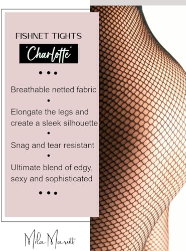 Mila Marutti Fishnet Tights for Women | Fish Net Stockings | High Waisted Pantyhose3