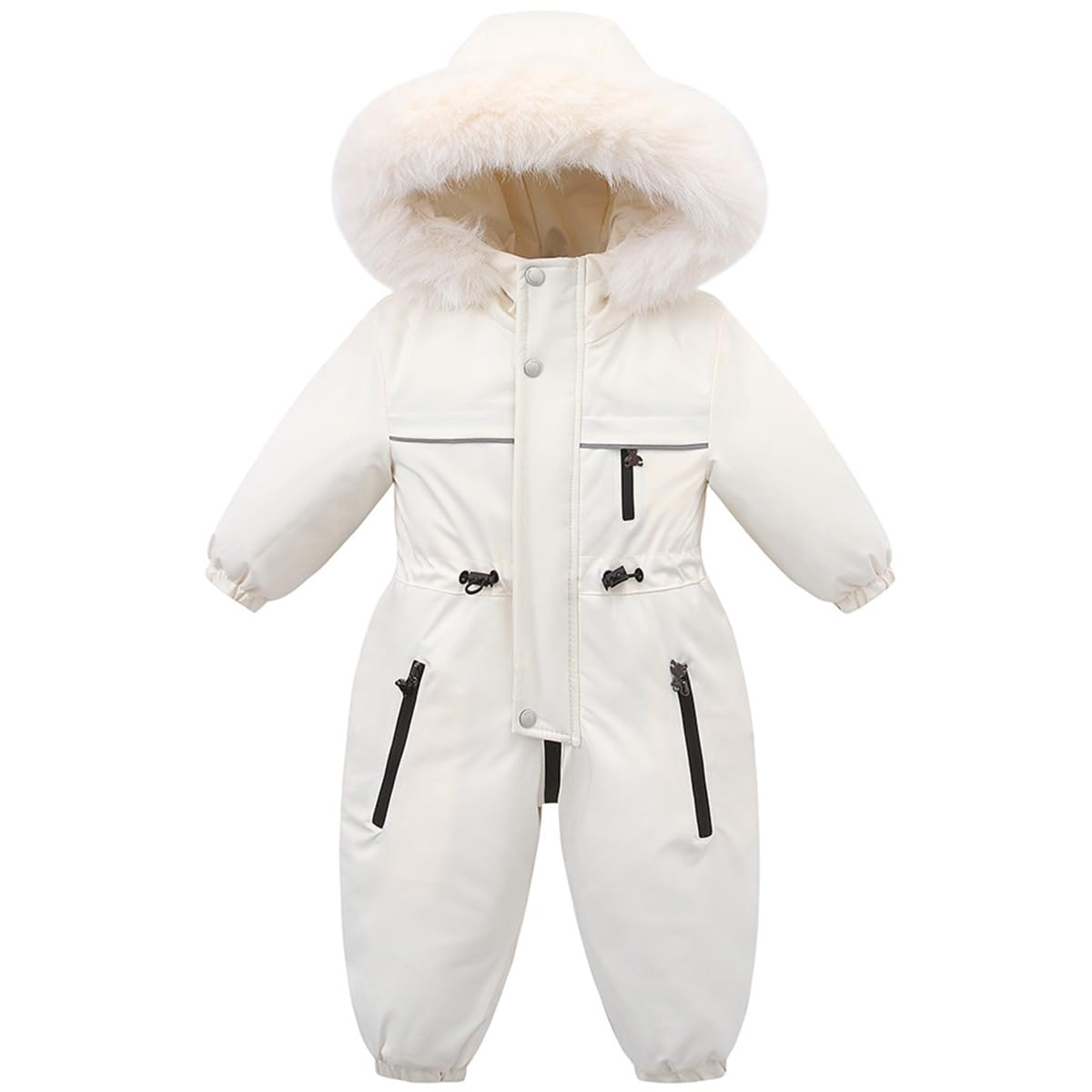 Bambino Tuta da Neve Pagliaccetto Inverno con Cappuccio Tutina Ragazzi Di Spessore Imbottito Snowsuit