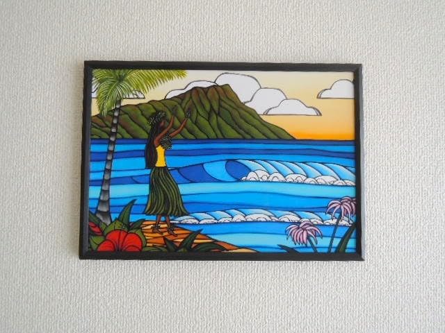 フラダンスハワイ絵画絵水彩画インテリアポスター