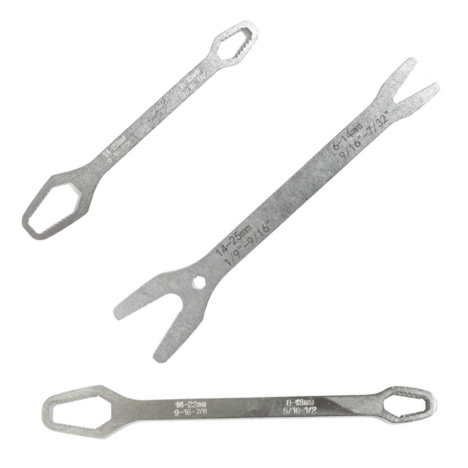 ZBIianxer Auto Tightening Wrench Set of 3 Heavy Duty Carbon Steel Tool Double Head for Mechanics and Enthusiasts Repair Auto Adjusting Set