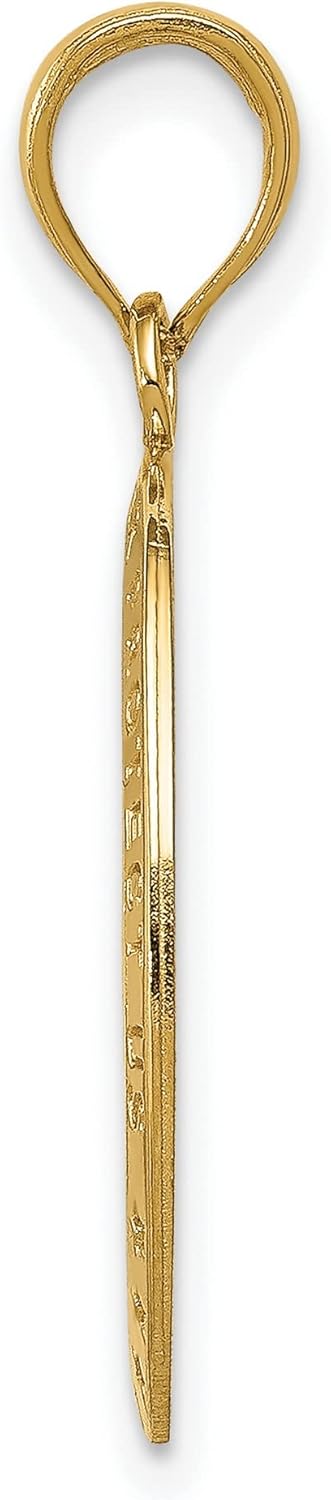 St Christopher Necklace Mens Womens 10k Yellow Gold Medal Pendant for Travelers, Saint Christopher Necklace with 18 mm x 12 mm Charm, Avg Weight 1.36 Grams, Feast Day July 25 - Image 2