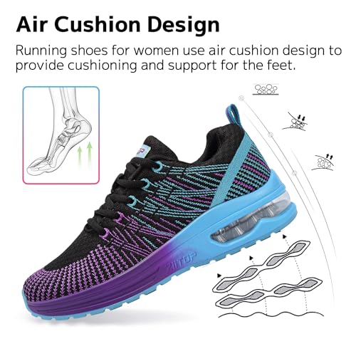 GoodValue Womens Running Shoes Lightweight Air Cushion Walking Shoes Tennis Shoes for Women Fashion Breathable Mesh Upper Sneakers Workout Casual Gym Jogging Non Slip Ladies Sport Shoes - Image 6