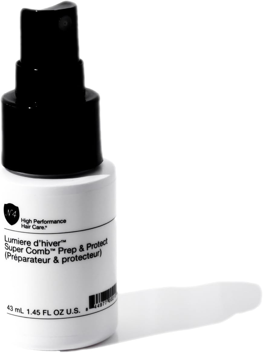 Number 4 Leave-in Conditioner Spray, 1.45 oz, Super Comb Prep & Protect, Heat Protectant for Hair, Color Protecting, Anti-Aging, Frizz Control, Unisex, All Hair Types