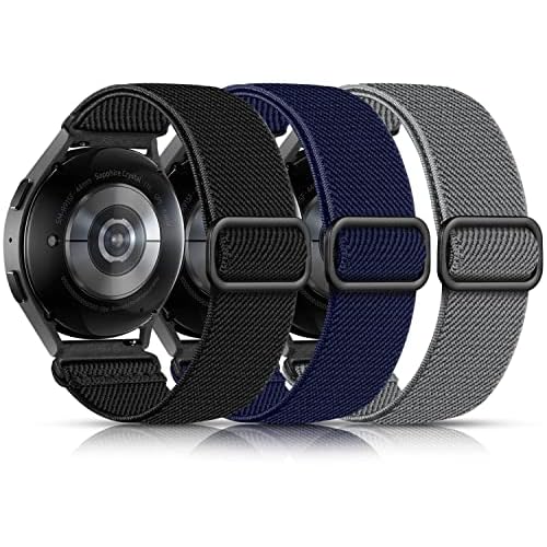 Lerobo Elastic Bands Compatible with Samsung Galaxy Watch 8 7 6 5 4 40mm 44mm/Galaxy Watch 8 Classic 6 4 Classic 43mm 47mm 42mm 46mm/5 Pro Band 45mm/Active 2,3 Pack 20mm Adjustable Nylon Spo