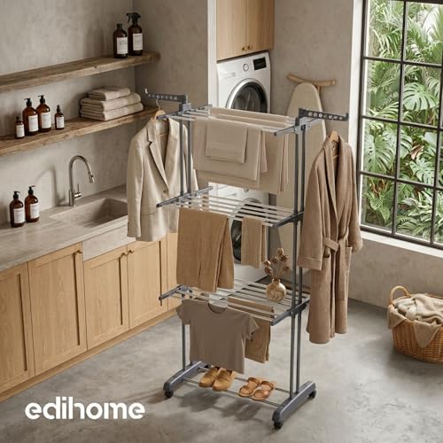 Étendoir à linge edihome peu encombrant pour petit espace - 8