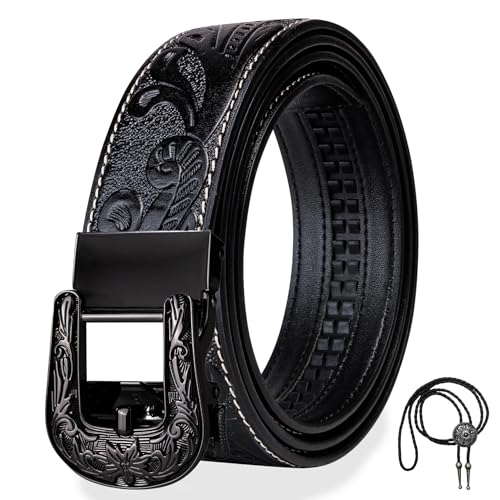 Image of Dubulle Men's Ratchet Belt Gold /Black /Red /Green /Blue /White Automatic Buckle Business Casual Belt Gift - Adjustable Fit