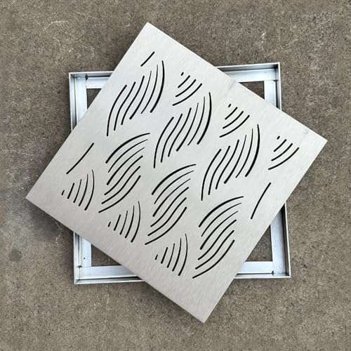 Stainless Steel Drain Grates & Covers - Outdoor Drainage Solutions for Yards, Patios, and Terraces - Durable, Anti-Clogging, Easy Install, Weather Resistant
