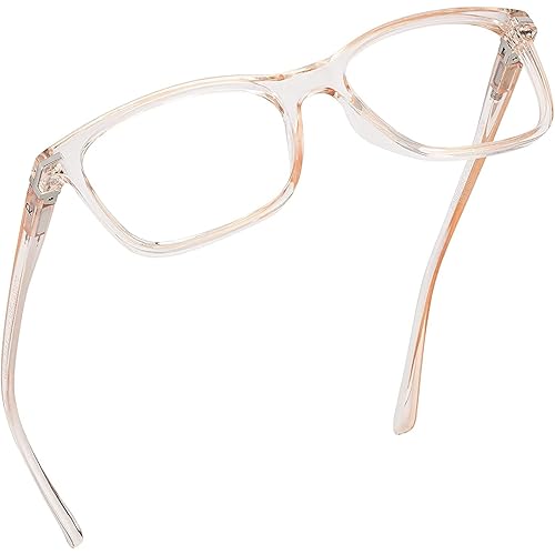 Readerest Blue Light Blocking Reading Glasses (Blush, 2.50 Magnification) Computer Eyeglasses With Thin Reflective Lens, Antiglare, Eye Strain, UV Protection, Stylish For Men And Women