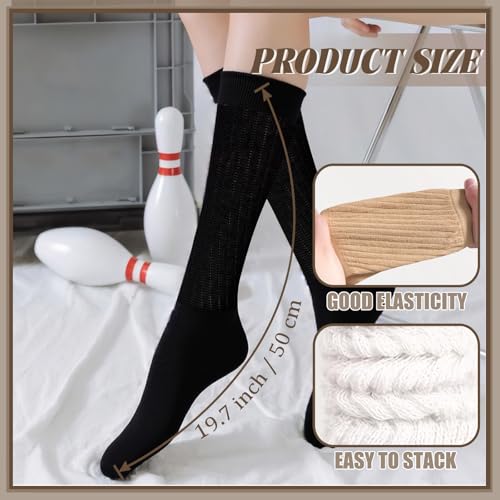 Image of 6 Pairs Slouch Socks for Women, Soft Extra Long Thick High Slouch Slouchy Sock for Women Mothers Gifts