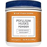 Psyllium Husks Powder – Fiber Supplement That Supports Regularity & Healthy Cholesterol, Easy Mixing Powder – 68 Servings, 1-3 Times Daily (12 Ounces Powder) by The Vitamin Shoppe