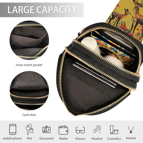KLL Trendy Cartoon Sturdy Sika Deer bag fanny pack cute sling backpack sling bag for travel4