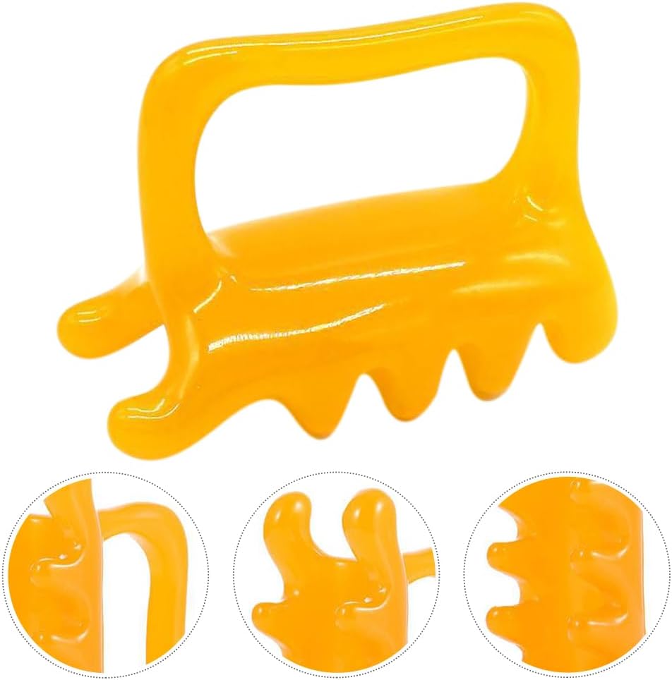 Healifty Handheld Massage Tools 2 Pcs Resin Beeswax Shoulder Back Neck Body Massagers for Daily Tension Relief Promote Blood Circulation and Relaxation