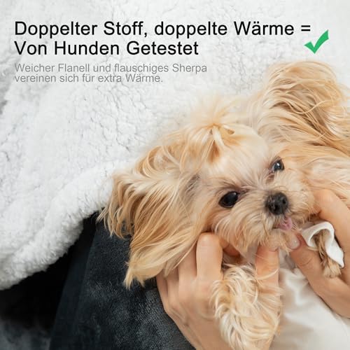 Winthome Kuscheldecke Dicke Warme, Decke Flauschig, Fleecedecke Doppelseitiges Design, Winterdecke Spart Heizkosten… – Ansicht 3