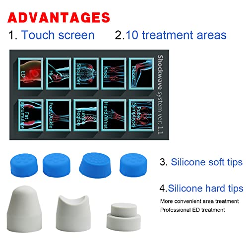 Instrumento de fisioterapia por ondas de choque profesional para alivio del dolor muscular adecuado para tratar dolores corporales y proteger la salud. miniatura 6