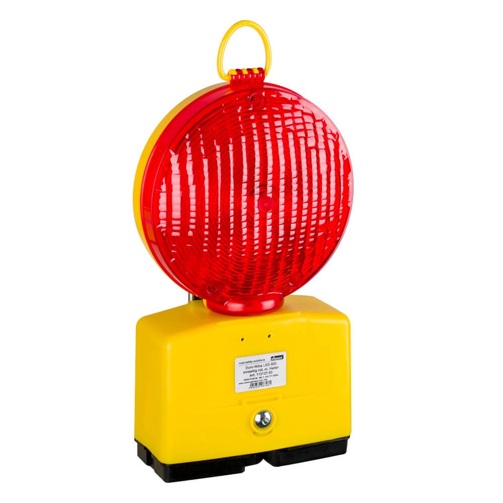 BIGPACK 10 x NISSEN Blitzleuchte EURO LED, rot, inkl. Batterien + Absperrband, Art.-Nr. 611184