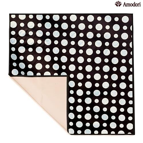 Image of Waterproof Bed Server Mat /Food Mat /Bedsheet Protector | Reversible | 2-Layer Heavy Material | Multi-Purpose Place Mat (Colour & Print May Vary) (polka-12)
