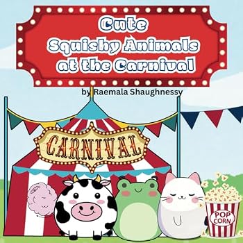 Paperback Cute Squishy Animals at the Carnival (Cute Squishy Animals Coloring Book Series) Book